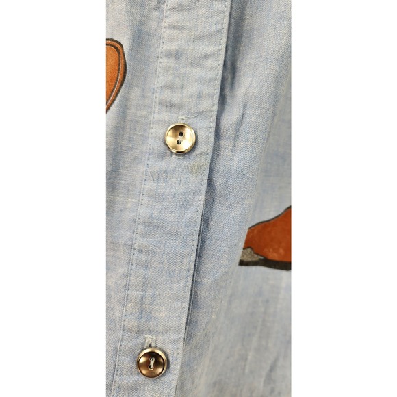 Vintage Western Rodeo Handmade Button Down Estimated size XL - Picture 10 of 13